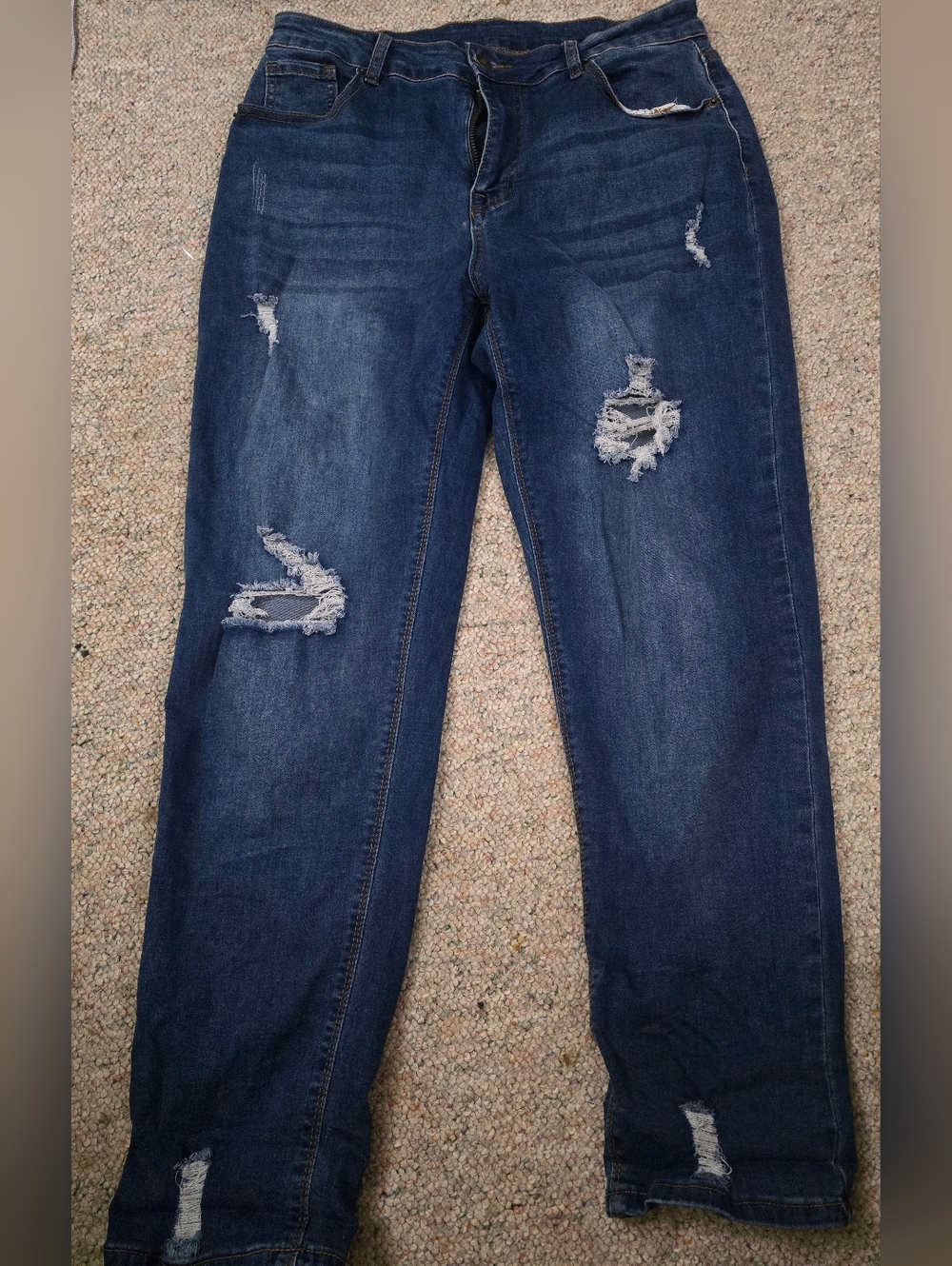 Dark Blue Distressed Women’s Jeans